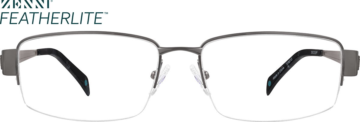 Gray Titanium Rectangle Glasses