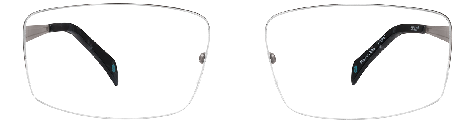 Live Black Friday Deals | Gray Titanium Rectangle Glasses #578212