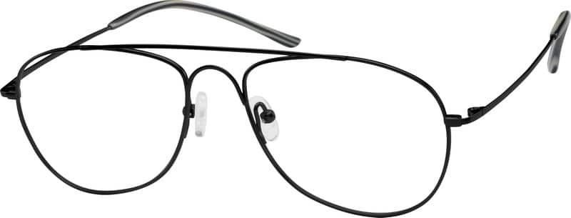 Angle view of Titanium Aviator Glasses 578721 in Black