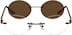 Stainless Steel Frame with Polarized Magnetic Snap-on Sunlens.  580015 in Brown