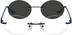 Stainless Steel Frame with Polarized Magnetic Snap-on Sunlens.  580016 in Blue
