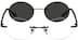 Stainless Steel Frame with Polarized Magnetic Snap-on Sunlens.  580021 in Black