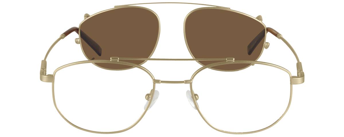 Gold Bendable (Memory) Titanium Full-Rim Frame with Sunlens