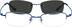 Half Rim Stainless Steel with Polarized Magnetic Snap-on Sunlens 582516 in Black