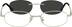 Metal Alloy Spring Hinge Frame with Polarized Magnetic Snap-on Sunlens 583311 in Silver