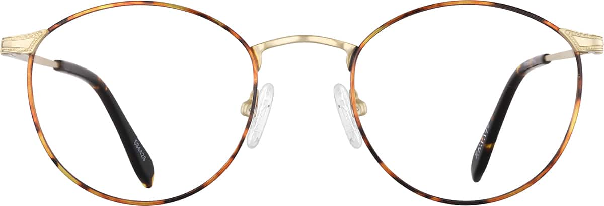 Front view without clip-on of Round Clip-On Set 584425 in Tortoiseshell