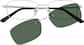 Front view of Rectangle Polarized Magnetic Snap-on 585311 in Silver thumbnail