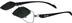 Stainless Steel Full-Rim Frame with Sunlens and Flexible Plastic Temples 585811 in Silver