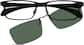 Front view of Rectangle Polarized Magnetic Snap-on 586021 in Black thumbnail