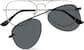 Front view of Aviator Magnetic Snap-On Set 5860611 in Silver thumbnail