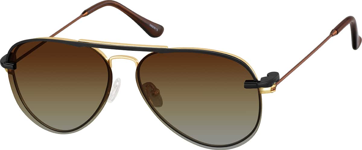Silver Aviator Magnetic Snap-On Set #5860611 | Zenni Optical