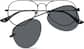 Front view of Aviator Magnetic Snap-On Set 5860621 in Black thumbnail