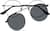 Front view of Round Magnetic Snap-On Set 5860721 in Black thumbnail