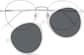Front view of Round Magnetic Snap-On Set 5860811 in Silver thumbnail