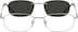 Metal Alloy Spring Hinge Full-Rim Frame with Polarized Magnetic Snap-on Sunlens 586611 in Silver