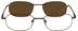 Metal Alloy Spring Hinge Full-Rim Frame with Polarized Magnetic Snap-on Sunlens 586615 in Brown