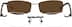 Rectangle Polarized Magnetic Snap-on 587015 in Brown