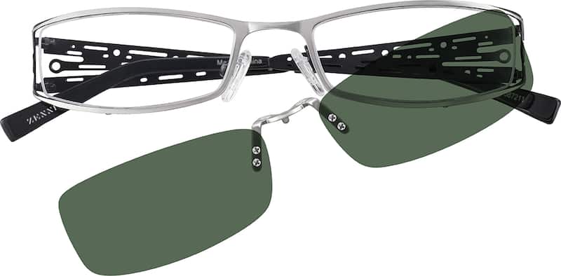 Silver Rectangle Polarized Magnetic Snap-on