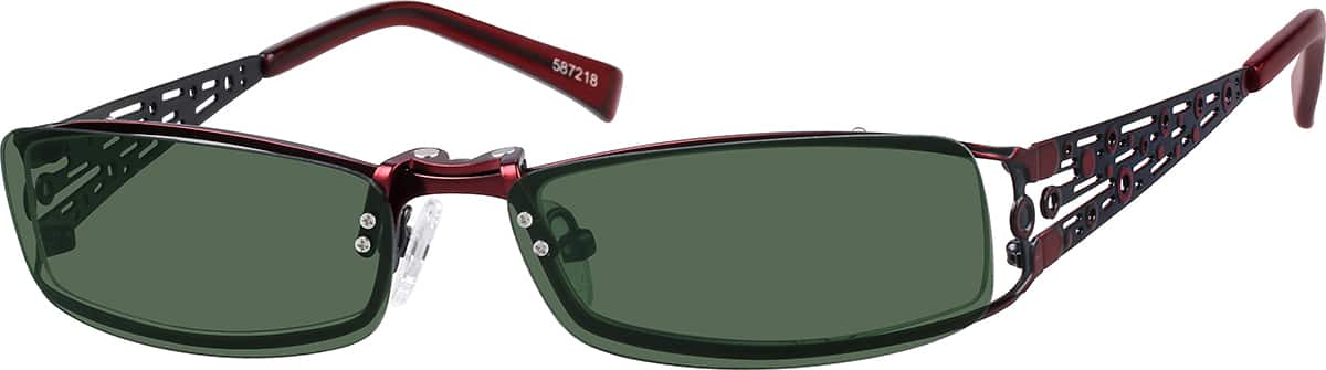 Angle view of Rectangle Polarized Magnetic Snap-on 587218 in Red