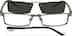 Stainless Steel Frame with Polarized Magnetic Snap-on Sunlens and Designer Acetate Temples 587412 in Gray