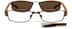 Stainless Steel Full-Rim Frame with Polarized Magnetic Snap-on Sunlens and  Designer Acetate Temples 588515 in Brown