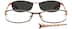 Stainless Steel Full-Rim Frame with Polarized Magnetic Snap-on Sunlens 588818 in Red