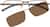 Front view of Rectangle Polarized Magnetic Snap-on 589515 in Brown thumbnail