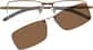 Front view of Rectangle Polarized Magnetic Snap-on 589515 in Brown thumbnail