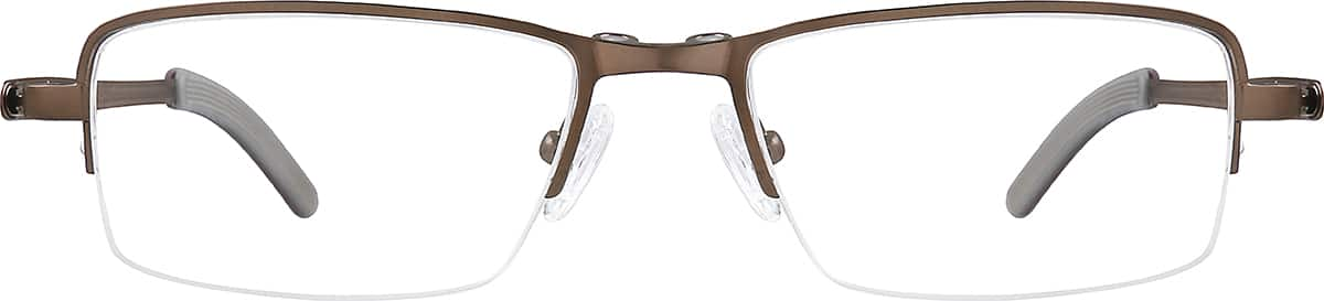 Front view without clip-on of Rectangle Polarized Magnetic Snap-on 589515 in Brown