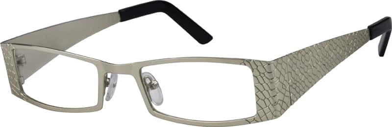 Silver Rectangle Glasses #591311 | Zenni Optical
