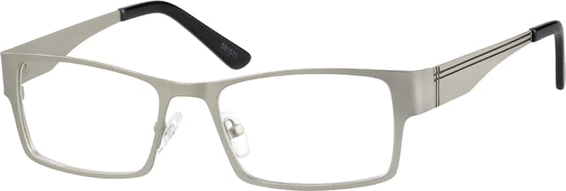 Angle view of Rectangle Glasses 591511 in Silver