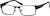 Angle view of Rectangle Glasses 591521 in Black thumbnail