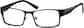 Angle view of Rectangle Glasses 591521 in Black thumbnail