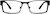 Front view of Rectangle Glasses 591521 in Black thumbnail