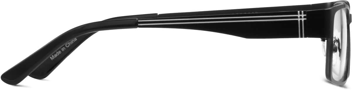 Side view of Rectangle Glasses 591521 in Black