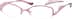 Oval Glasses 593619 in Pink