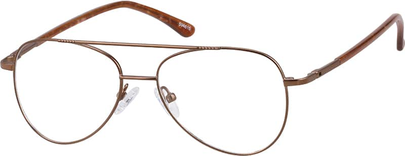 Angle view of Aviator Glasses 594615 in Brown