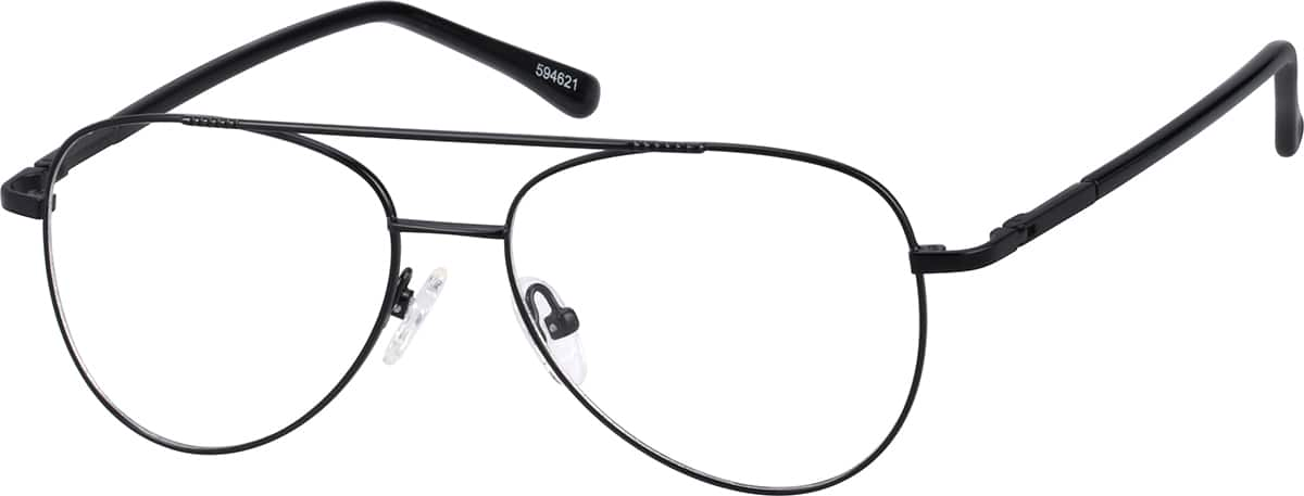 Angle view of Aviator Glasses 594621 in Black