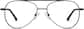Front view of Aviator Glasses 594621 in Black thumbnail