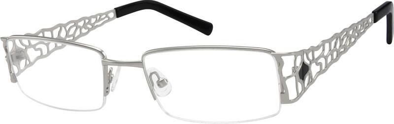 Silver Rectangle Glasses #597211 | Zenni Optical
