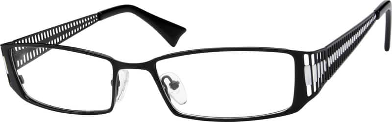 Angle view of Rectangle Glasses 598721 in Black