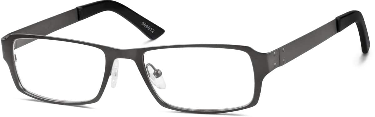 Angle view of Rectangle Glasses 599012 in Gray