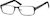 Angle view of Rectangle Glasses 599012 in Gray thumbnail
