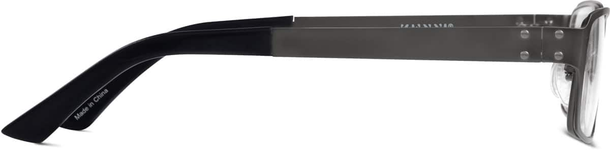 Side view of Rectangle Glasses 599012 in Gray