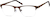 Angle view of Rectangle Glasses 599915 in Brown thumbnail