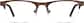 Front view of Rectangle Glasses 599915 in Brown thumbnail