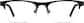 Front view of Rectangle Glasses 599921 in Black thumbnail