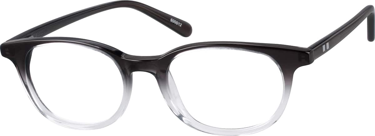 Angle view of Round Glasses 600012 in Gray