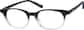 Angle view of Oval Glasses 600012 in Gray thumbnail