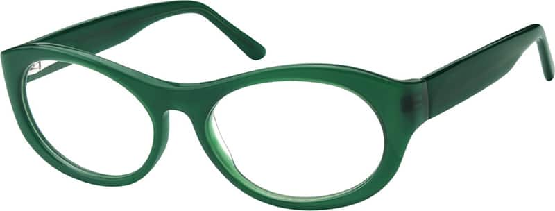 Angle view of Round Glasses 607524 in Green